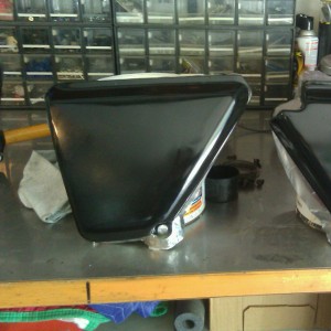 Honda 1974 CB 350 Side Cover (This Is The Finished Plug)