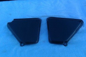 Carbon Fiber Honda 1974 CB 350 Side Cover (This Is The Finished Part)