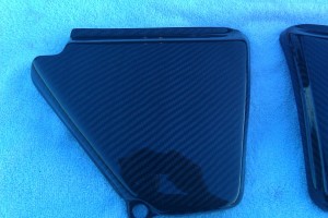 Carbon Fiber Honda 1974 CB 350 Side Cover (This Is The Finished Part)