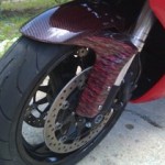 Carbon Fiber Front Fender With Hydrographics