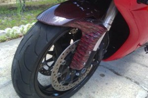 Carbon Fiber Front Fender With Hydrographics